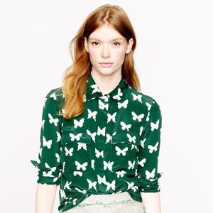 JCrew Silk Butterfly blouse